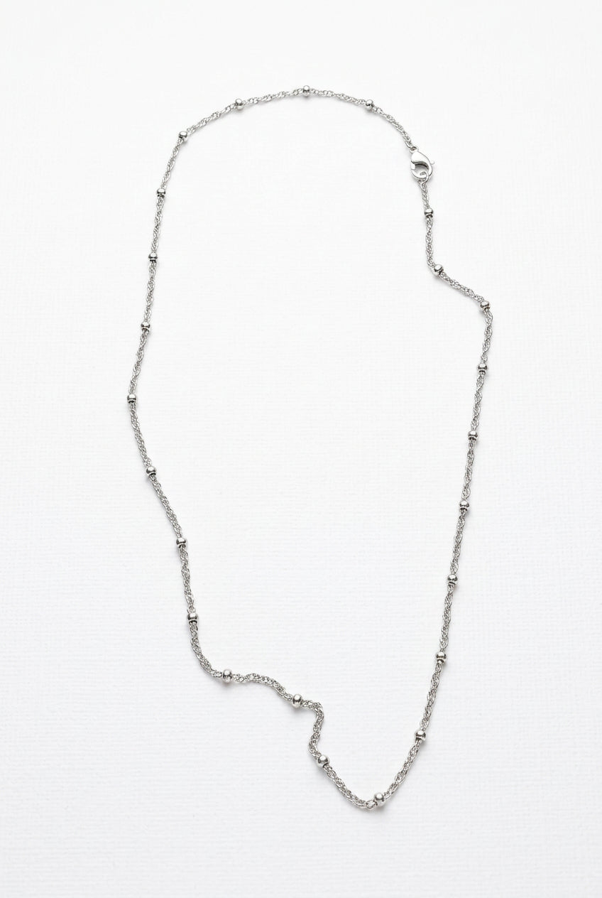 Dainty Satellite Chain Necklace | Silver