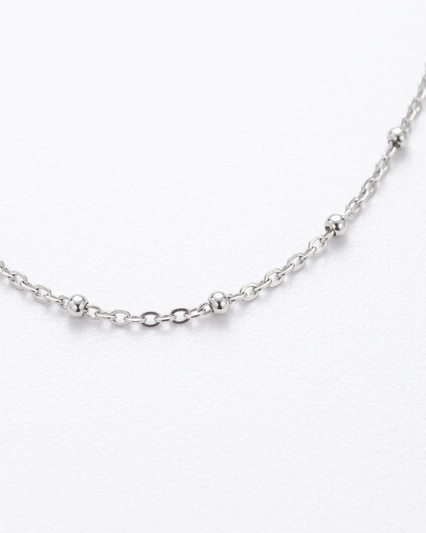Dainty Satellite Chain Necklace | Silver