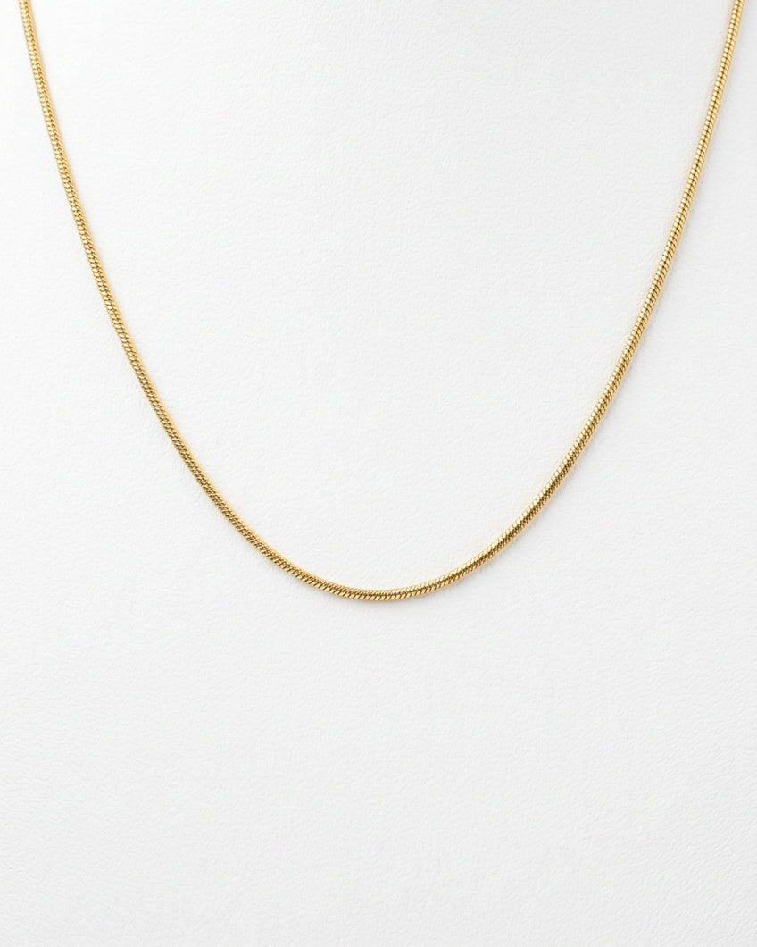 Dainty Snake Chain Necklace | Gold