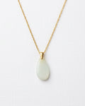 Teardrop Faceted Amazonite Necklace | Gold