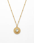 Mother of Pearl Sun Necklace | Gold