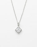 Rhombus Zircon Necklace | Silver