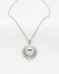 Sparkle Heart Necklace | Silver