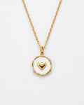 Heart Mother of Pearl Necklace | Gold