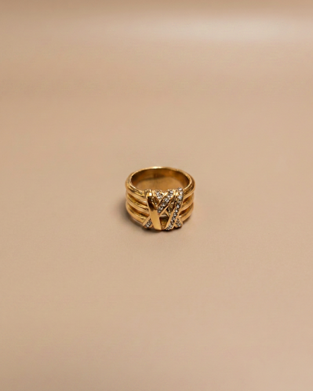 Rugged with Zircon Ring | Gold