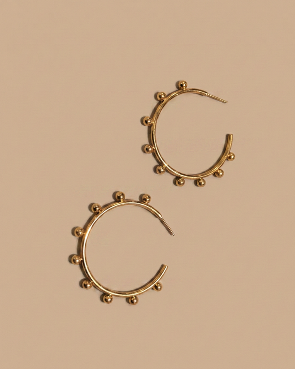 Beaded Hoop | Gold