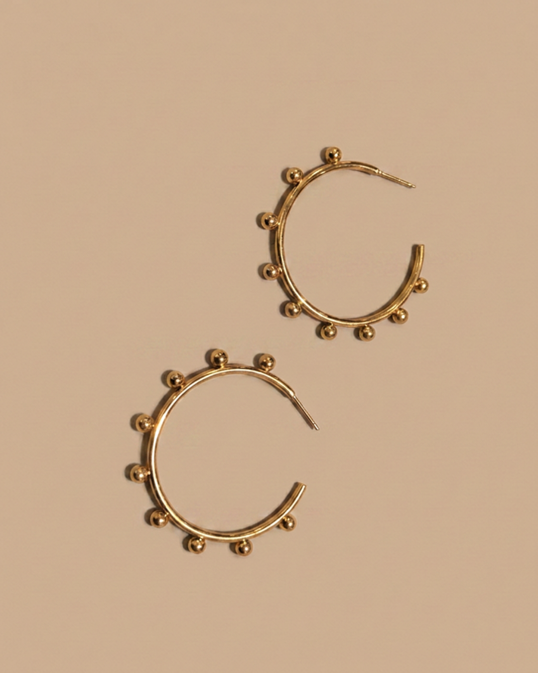 Beaded Hoop | Gold