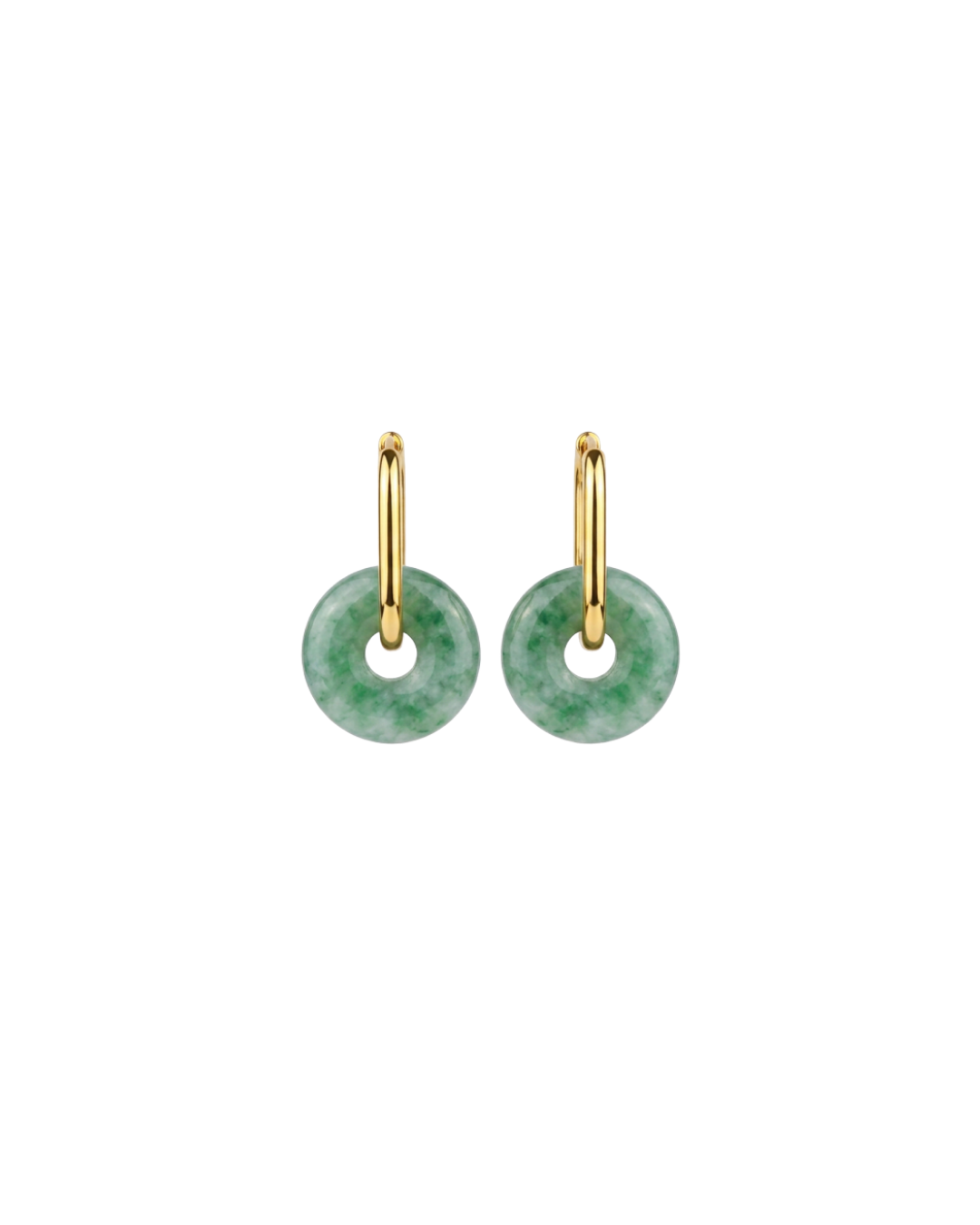 Aventurine Donut Earring | Gold