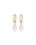 Bluebell White Quartz Removable Earring | Gold