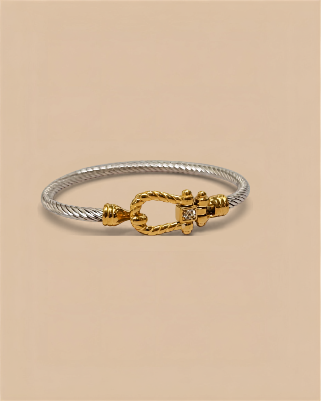 Fold Over Zircon Bangle | Mixtone