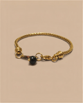 Wheat Link Bracelet with Jadeite | Gold