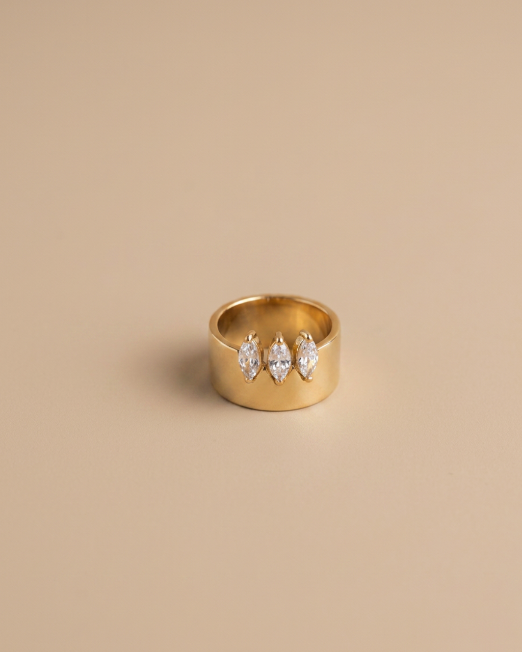 Marquise Zircon Ring | Gold