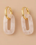 Rose Quartz Oval Removable Earring | Gold