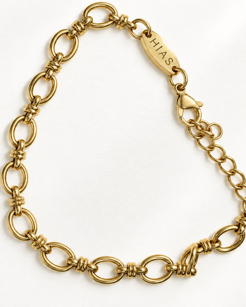 Plain O Chain Bracelet | Gold