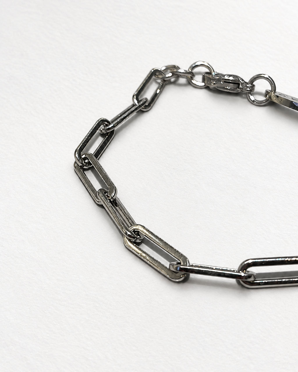 Thick Paperclip Bracelet | Silver