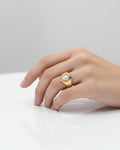 Cat Eye Teardrop Ring | Gold