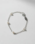 Dainty Floating Pearl Bracelet | Silver