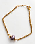 Singular Black Pearl Bracelet | Gold