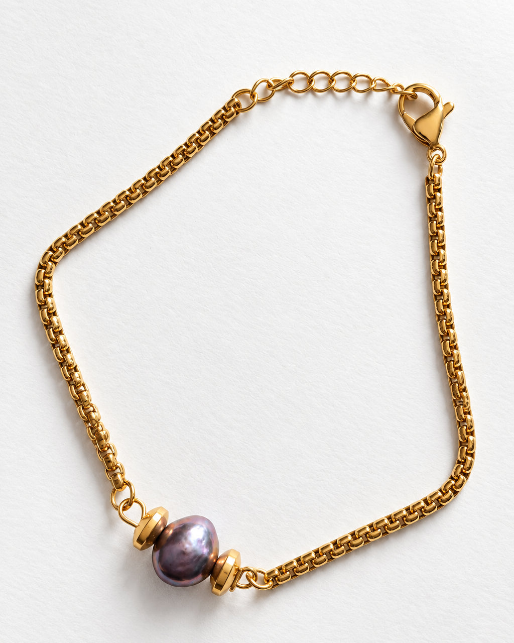 Singular Black Pearl Bracelet | Gold