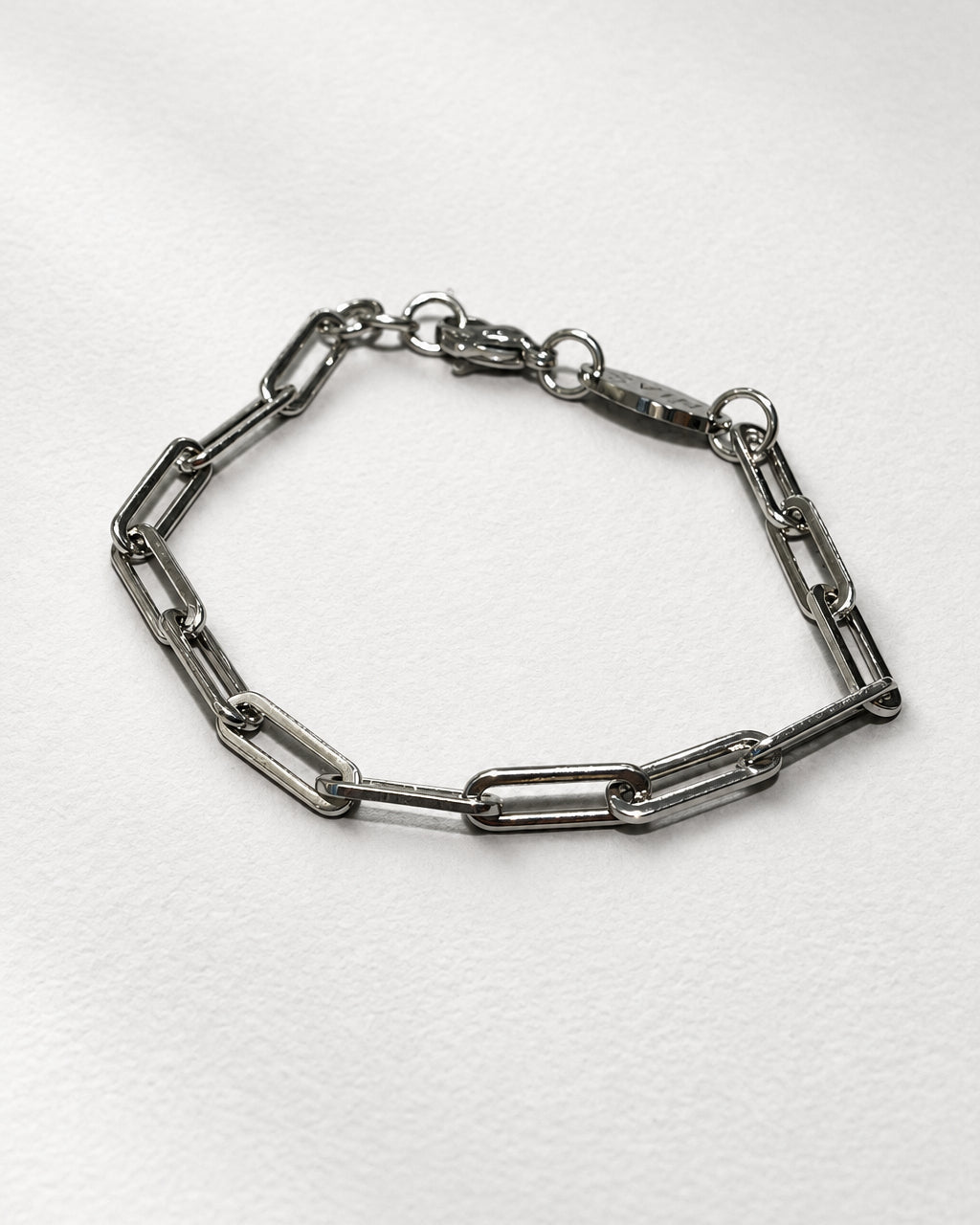 Thick Paperclip Bracelet | Silver