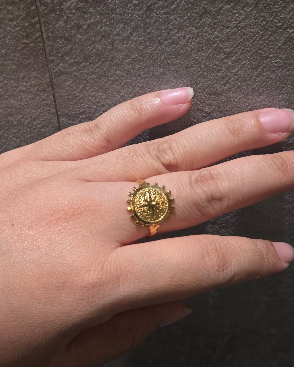 Sun Adjustable Ring | Gold