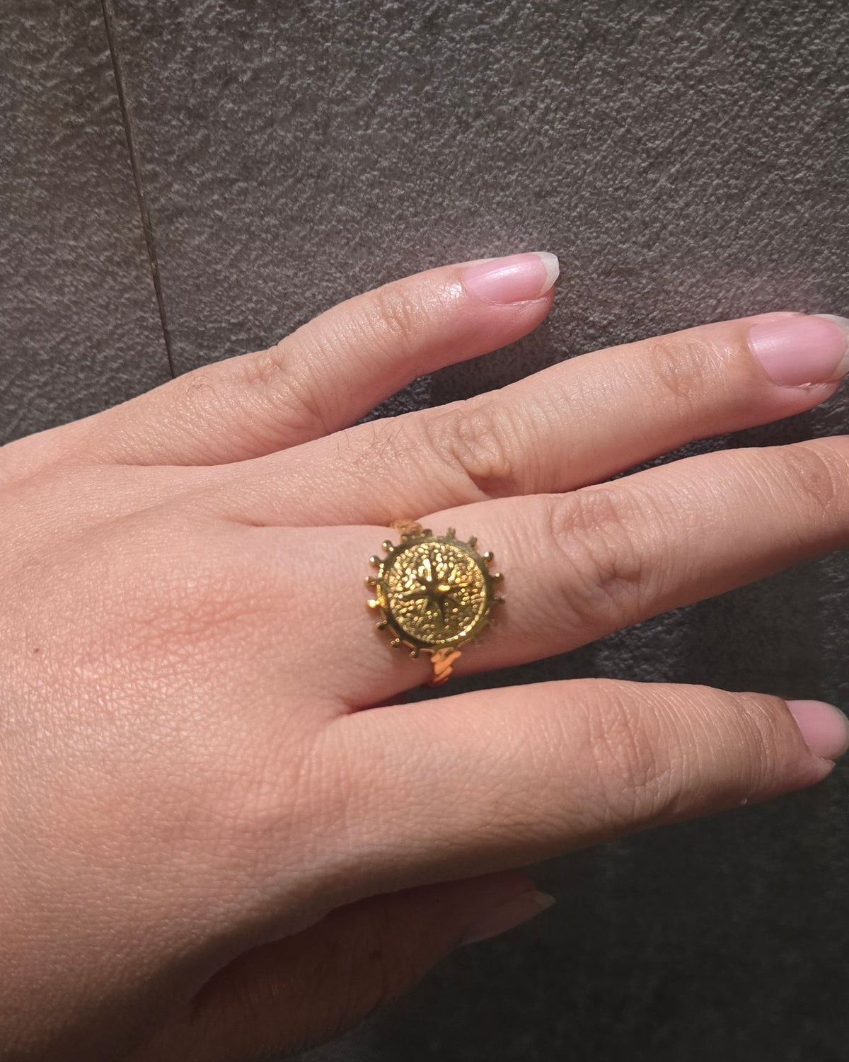 Sun Adjustable Ring | Gold