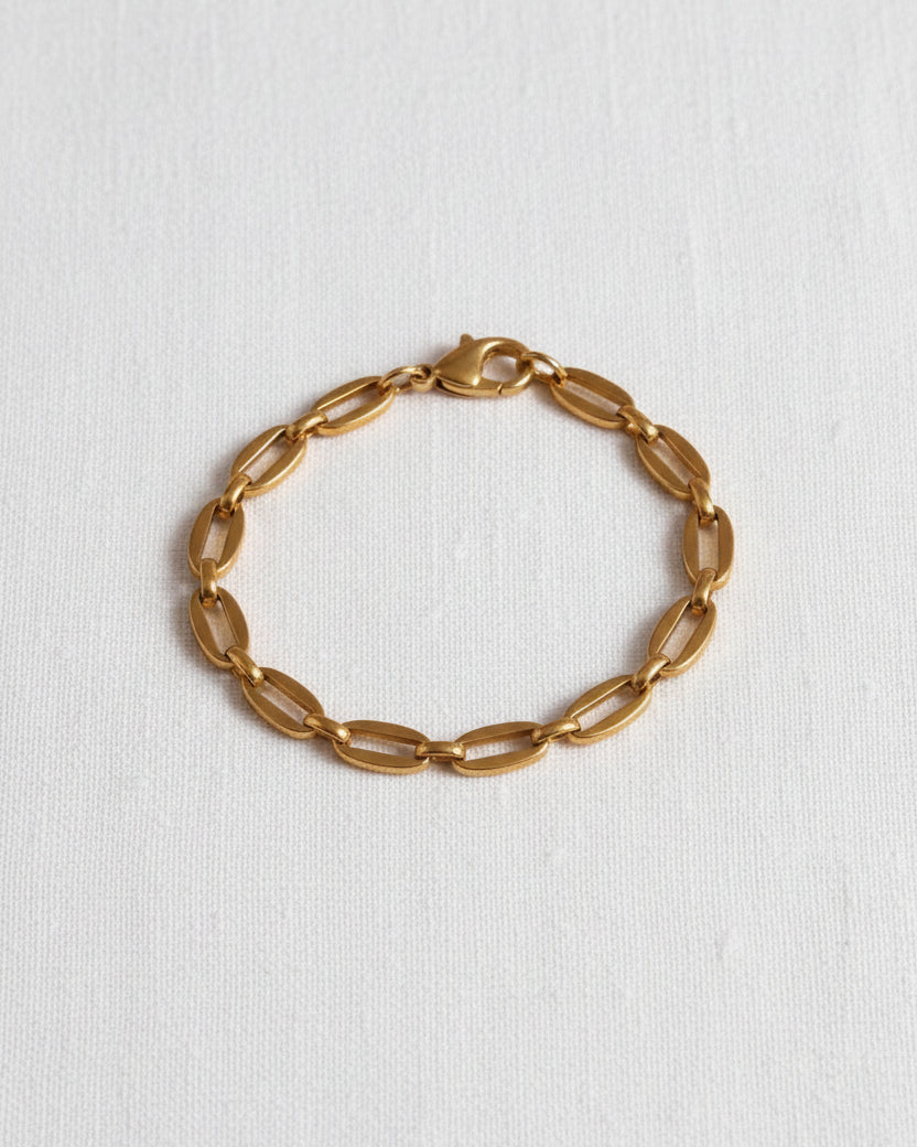Thick Link Bracelet | Gold