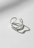 Dual Layer Adjustable Ring | Silver