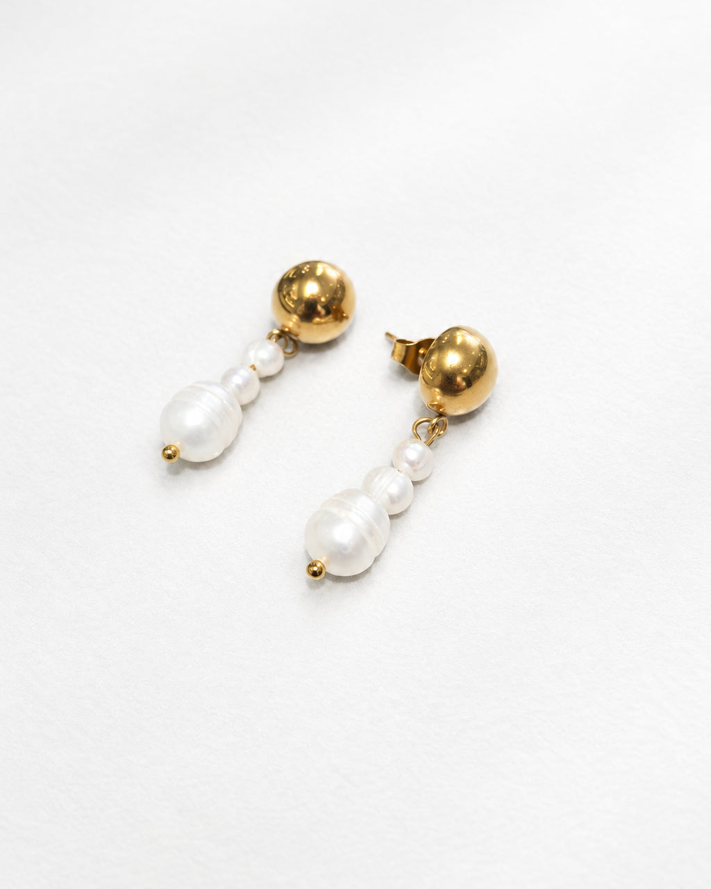 Tiered Pearl Earring | Gold