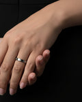Star Zircon Band Ring | Silver