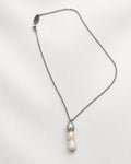 Mix Tone Pearl Necklace | Silver