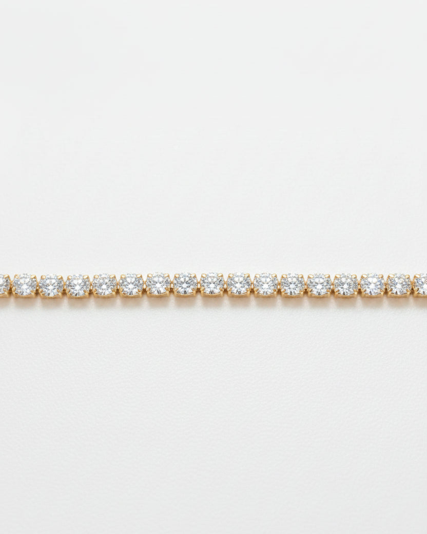 Embun White Diamante Bracelet | Gold
