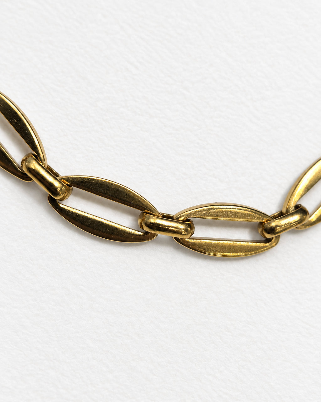 Plain Thick Link Bracelet | Gold