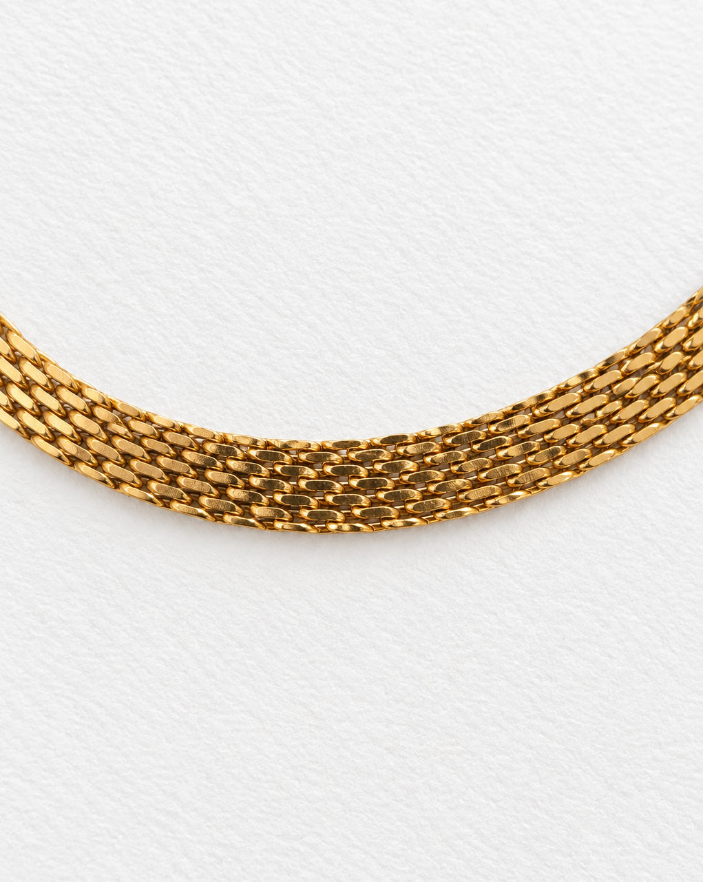 Weave Chain Necklace with Pearl | Gold