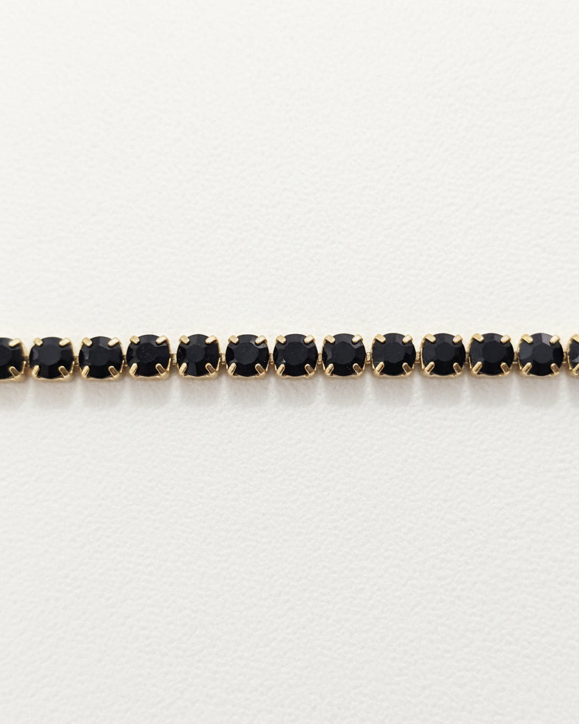 Embun Black Diamante Bracelet | Gold