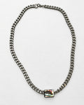 Abalone Shell Cuban Necklace | Silver