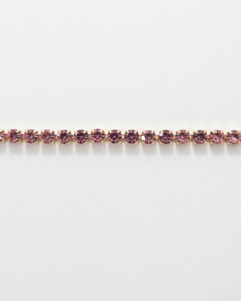Embun Light Pink Diamante Bracelet | Gold