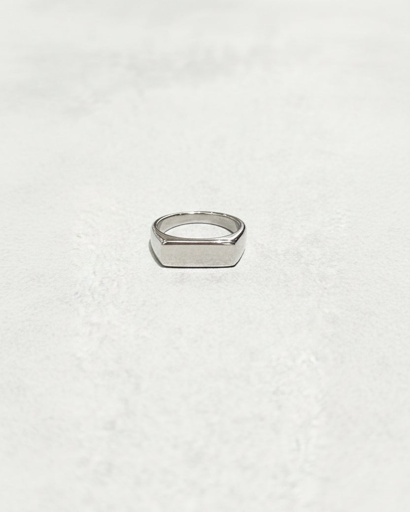 Flat Plain Ring | Silver