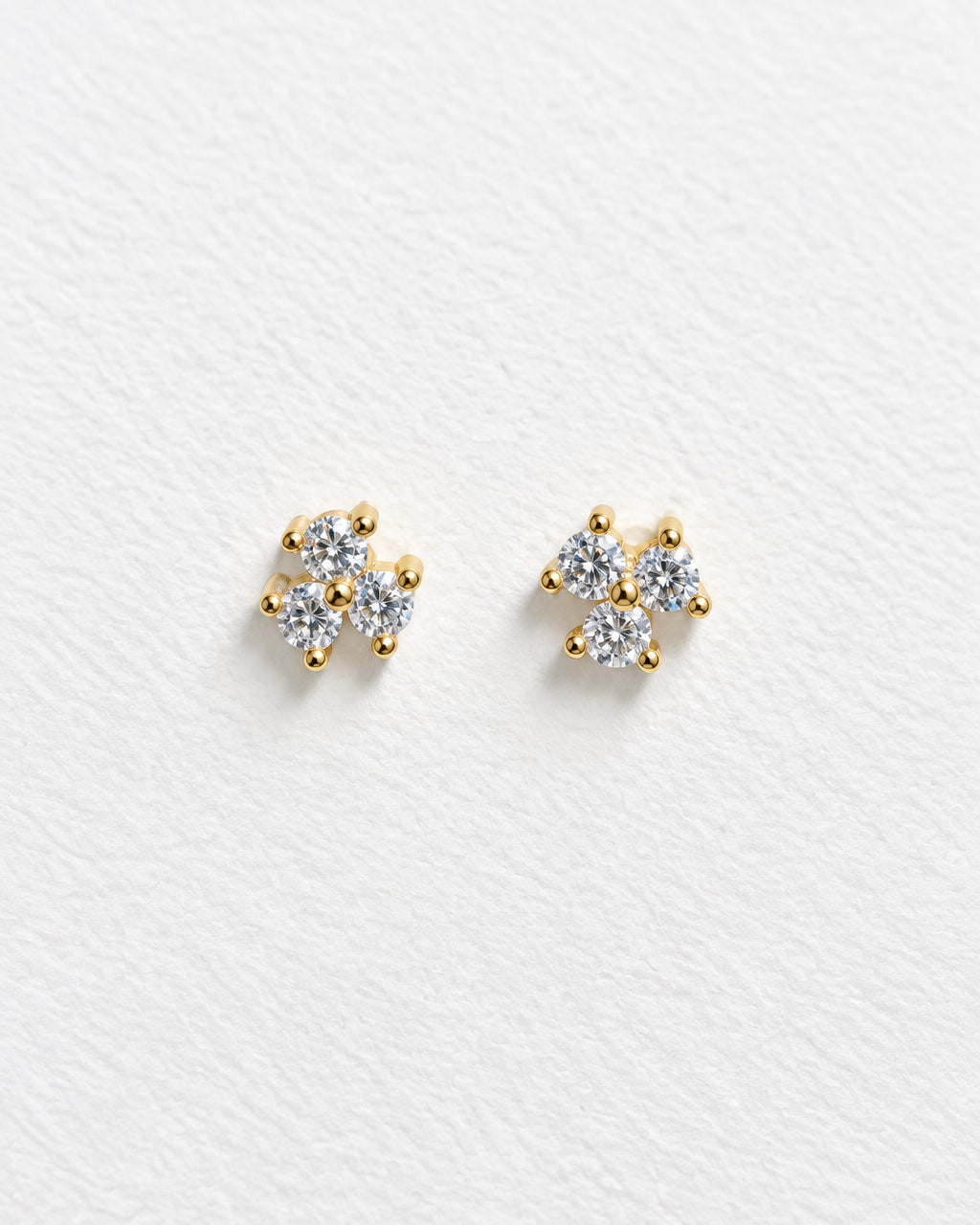 Flatback Flower Zircon | Gold