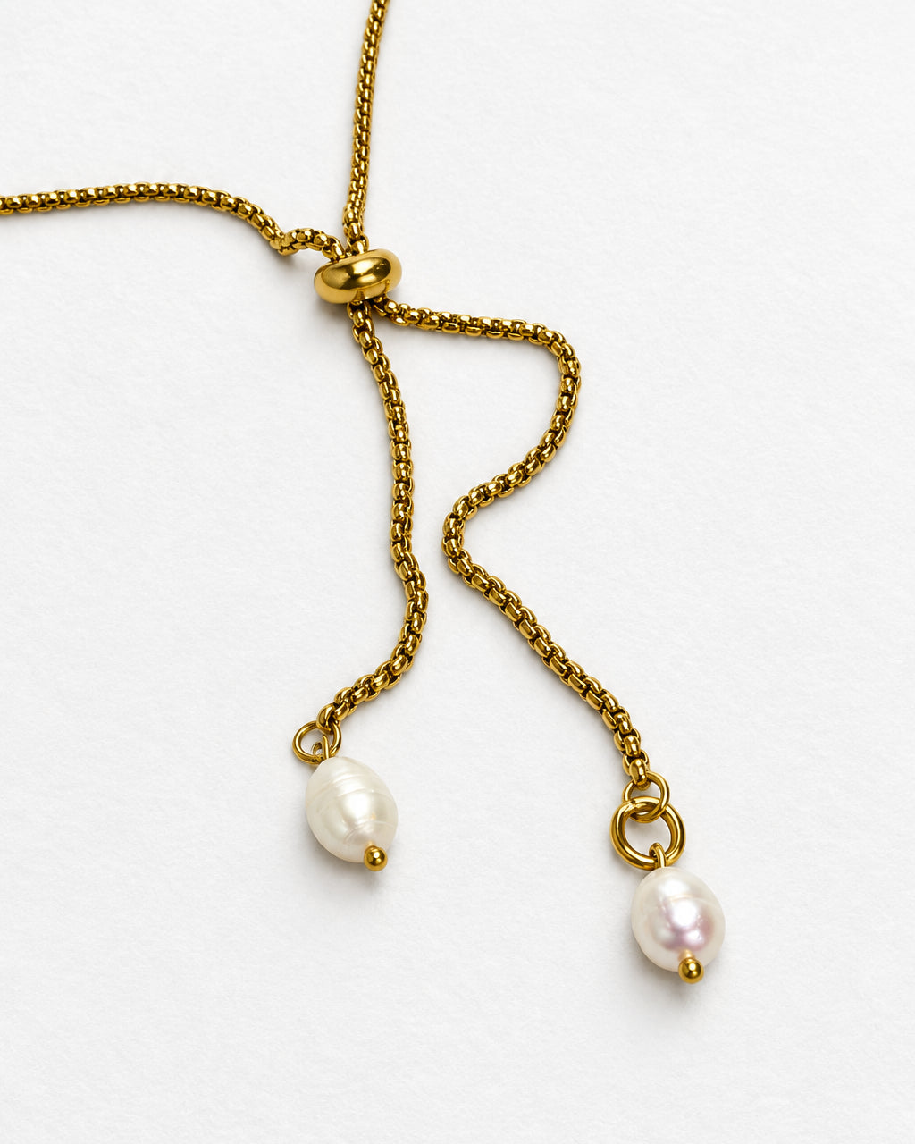 Pearl Slide Necklace | Gold