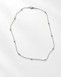 Dainty Sphere Snake Necklace | Silver