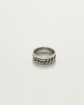 Cuban Chain Spin Ring | Silver