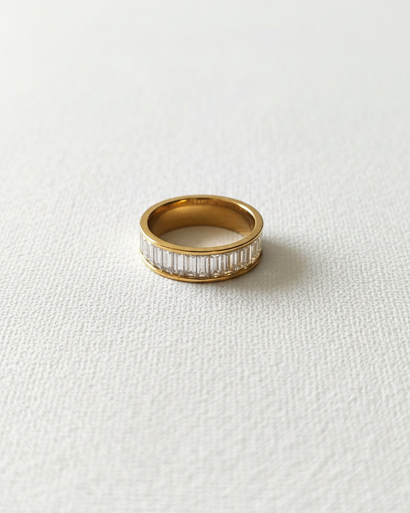 Mirror Zircon Band Ring | Gold