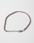 Dainty Embun Light Pink Diamante Bracelet | Silver