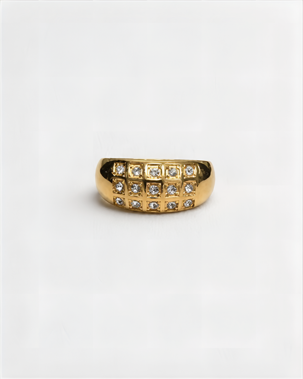 Dotted Zircon Ring | Gold