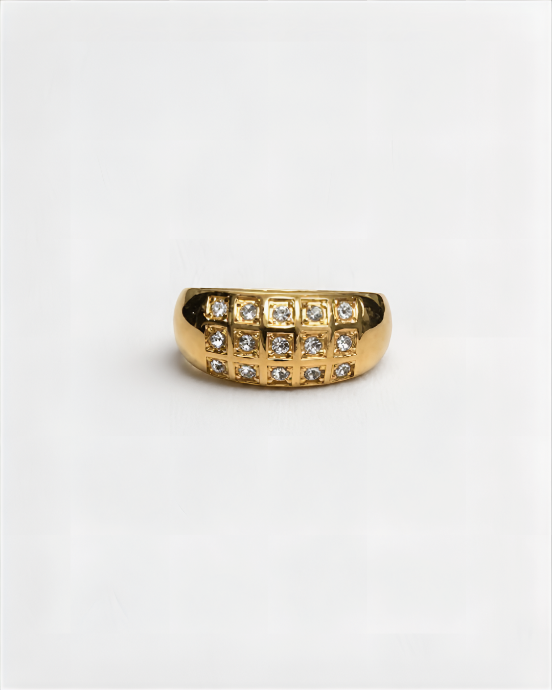 Dotted Zircon Ring | Gold