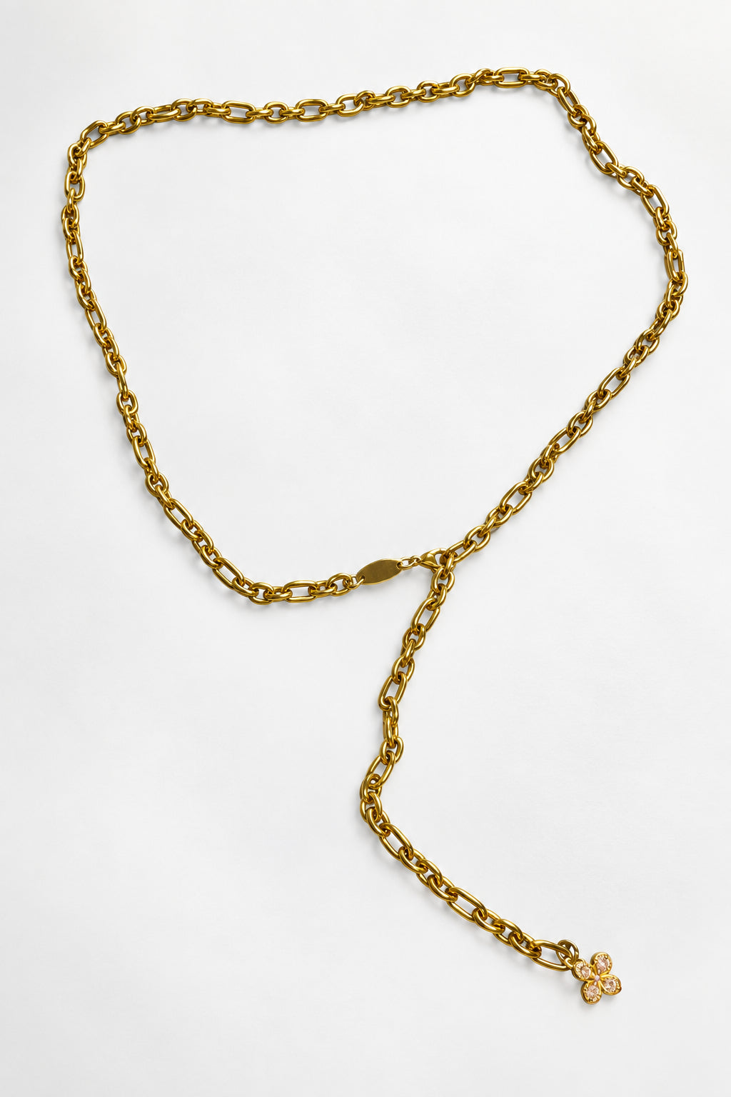Mekar Zircon Lariat Necklace | Gold