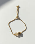 Citrine with Hematite Slide Bracelet | Gold