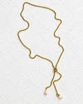 Pearl Slide Necklace | Gold