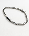 Obsidian Barlink Bracelet | Silver